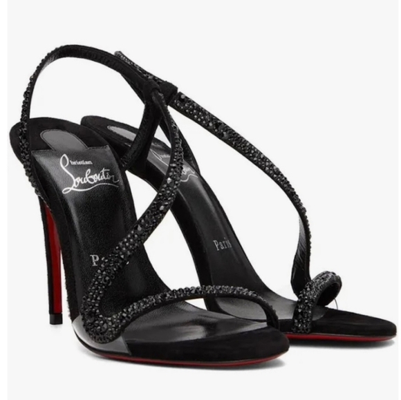 Christian Louboutin Shoes - Christian Louboutin Rosalie Strass Red Sole Stiletto Sandals 11US 41EU